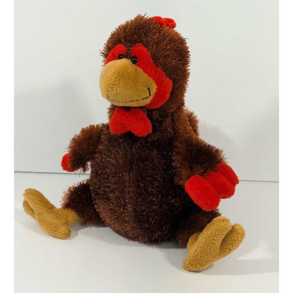 Ganz Webkinz Turkey Plush Stuffed Animal Brown & Red Soft Toy 9” Sitting Positio